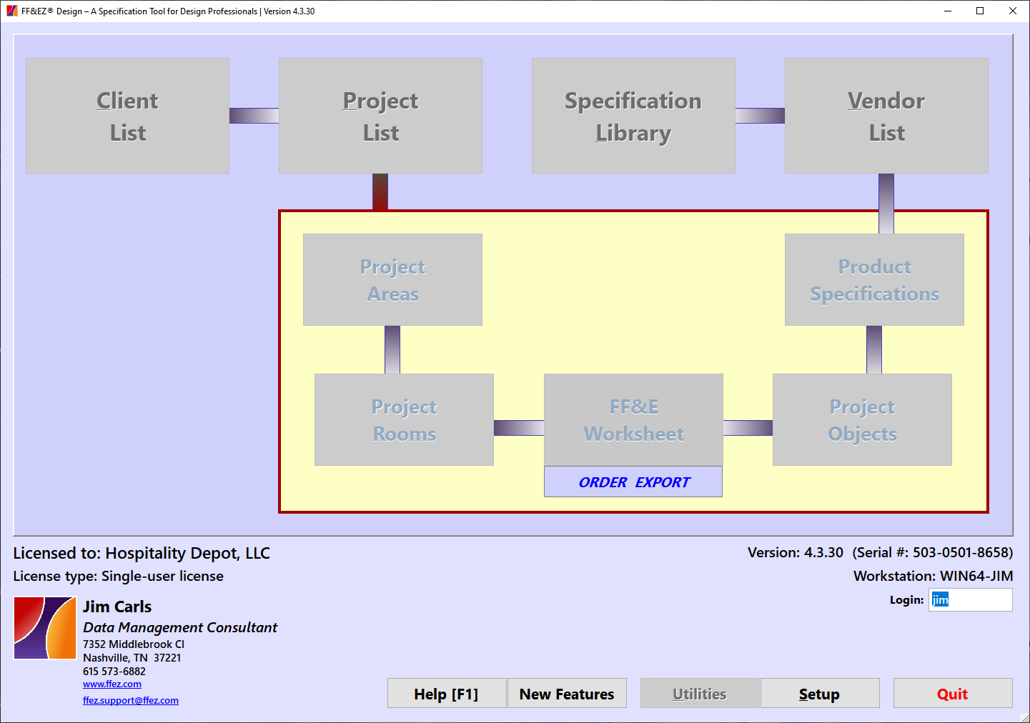 Design Module with Order Export plug-in installed